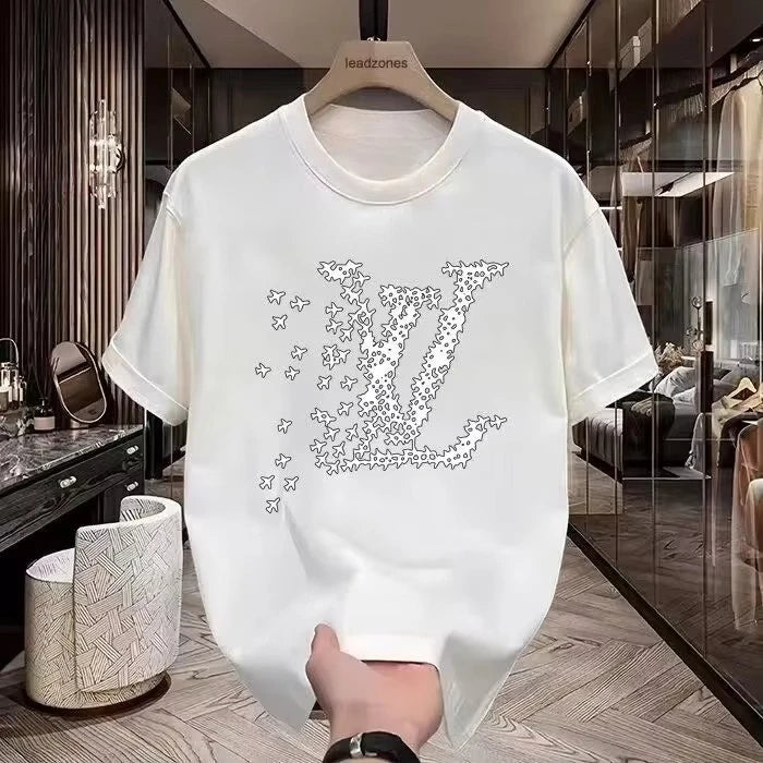 2025summer New Hot Sale Women Casual Designer Tees Print Short Sleeve Oversized Top Round Neck Cotton T-Shirts