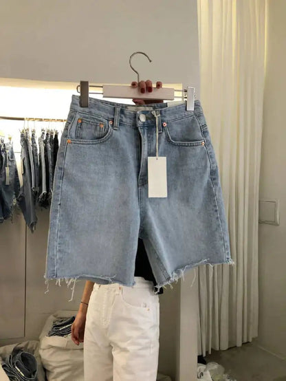 Loose Casual Women's Five-Point Denim Shorts