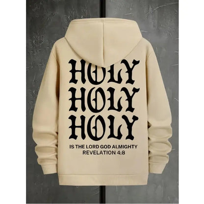 Hoodie for Men, Streetwear, Holy Religious Inspiration Graphic Hoodies for Men, Suitable for Wearing in Spring, Autumn, and Wint