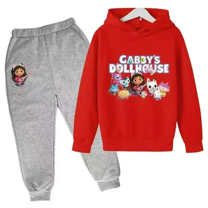 Hoodies Pants 2Pcs Sets Cute Children Costume Kids Tracksuits Kids Gabby Cats 2024 Hoodie Toddler Girls Gabby Dollhouse Clothes