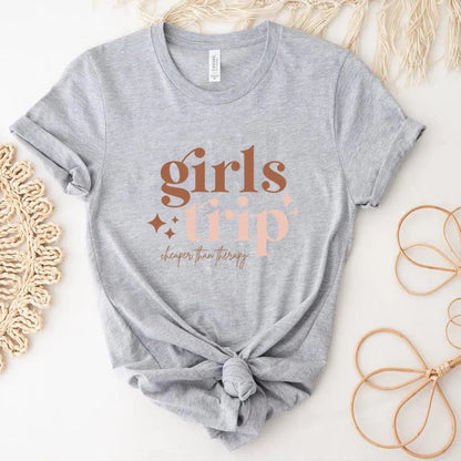 Girls Trip T Shirt Trendy Girl Gang Self Care T-Shirt Girls Weekend Shirts Sister Tee Female Vacation Fashion Summer Casual Tops
