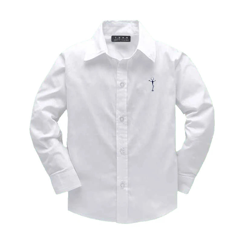 Girls shirts tops plant embroidery Pattern Clothing Kids Baby school uniform Boys Shirt Autumn Birthday Party Formal Attire Tee