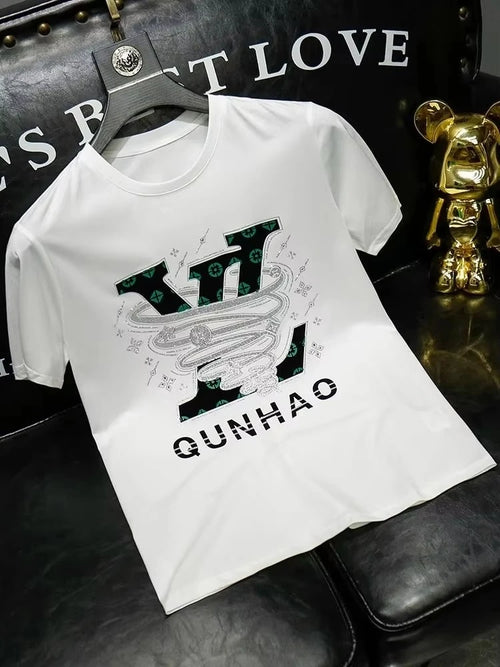 2025summer New Hot Sale Women Casual Designer Tees Print Short Sleeve Oversized Top Round Neck Cotton T-Shirts