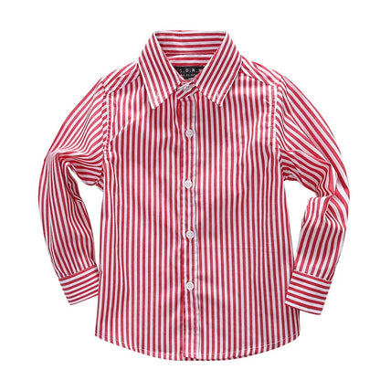 Girls shirts tops plant embroidery Pattern Clothing Kids Baby school uniform Boys Shirt Autumn Birthday Party Formal Attire Tee