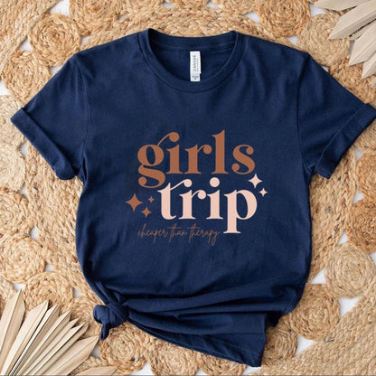 Girls Trip T Shirt Trendy Girl Gang Self Care T-Shirt Girls Weekend Shirts Sister Tee Female Vacation Fashion Summer Casual Tops