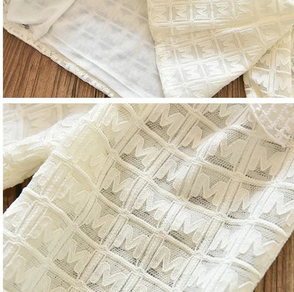 Girls' Shirt 2023 New Medium and Large Children Spring and Autumn Thin Long Sleeve Baby Shirt