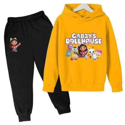 Hoodies Pants 2Pcs Sets Cute Children Costume Kids Tracksuits Kids Gabby Cats 2024 Hoodie Toddler Girls Gabby Dollhouse Clothes