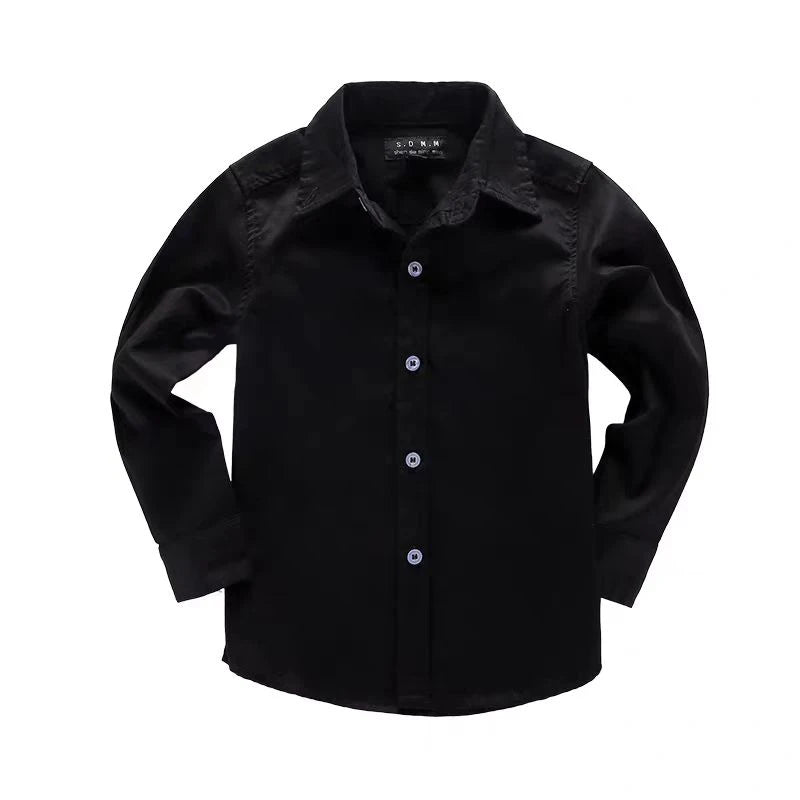 Girls shirts tops plant embroidery Pattern Clothing Kids Baby school uniform Boys Shirt Autumn Birthday Party Formal Attire Tee