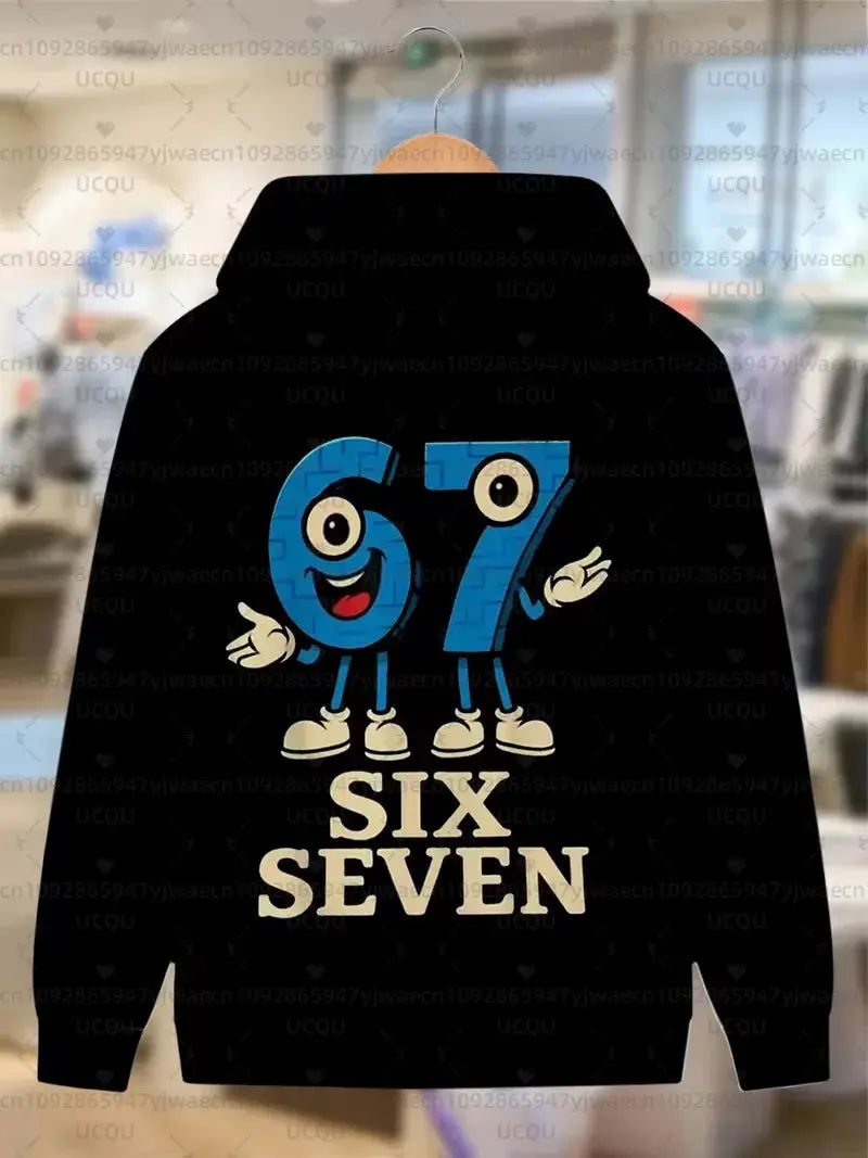 Hoodies For Kids 67 Six Seven Italian Brain Rot Math Joke Tops Y2k Game Saying Zipper Clothes Graphic Y2k Children's Hoodies