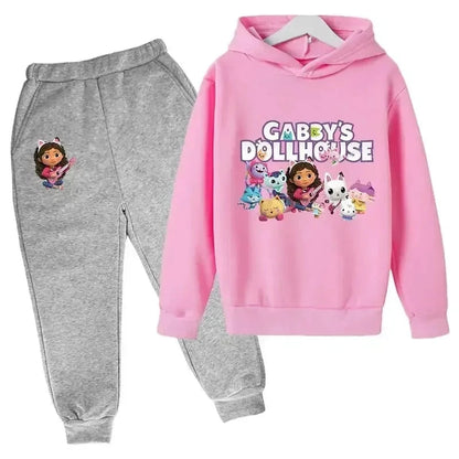 Hoodies Pants 2Pcs Sets Cute Children Costume Kids Tracksuits Kids Gabby Cats 2024 Hoodie Toddler Girls Gabby Dollhouse Clothes