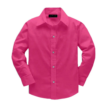 Girls shirts tops plant embroidery Pattern Clothing Kids Baby school uniform Boys Shirt Autumn Birthday Party Formal Attire Tee