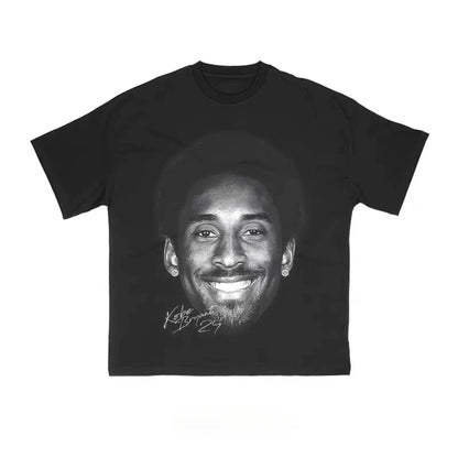 Summer Cotton T-shirts Streetwear Quality Basketball Kobe Bryant Graphics Printed Loose Oversized Tees Tops Men T Shirt Unisex