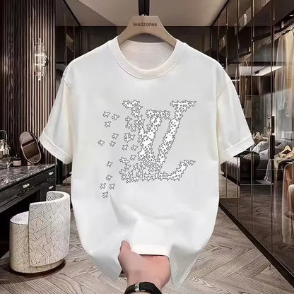 2025summer New Hot Sale Women Casual Designer Tees Print Short Sleeve Oversized Top Round Neck Cotton T-Shirts