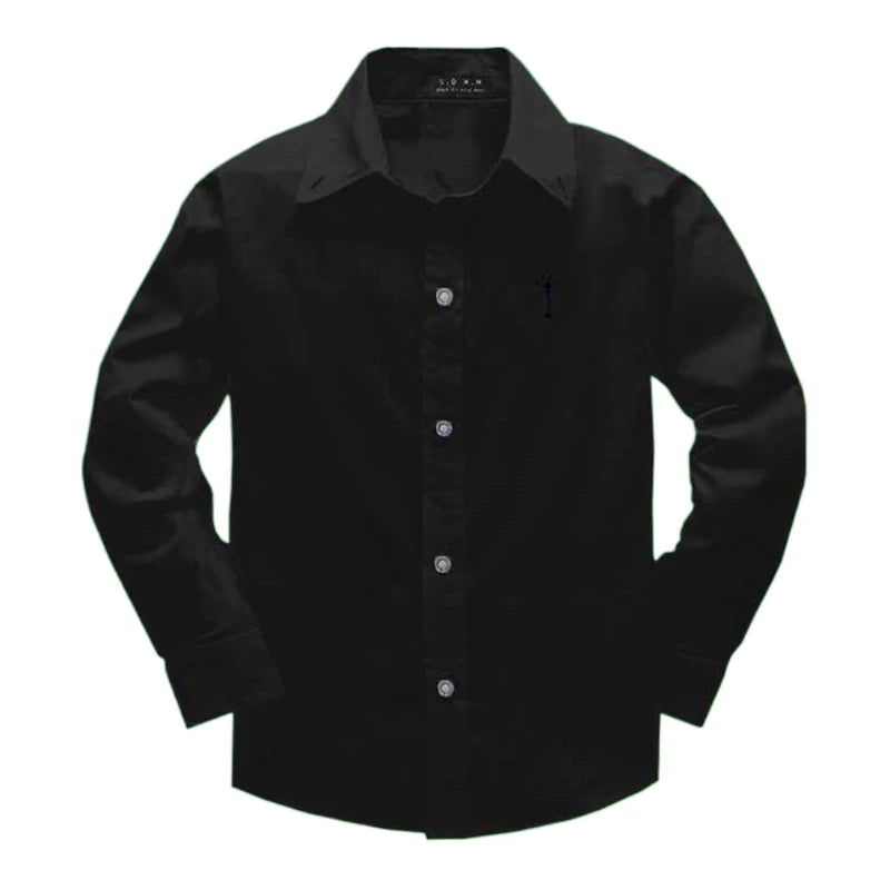 Girls shirts tops plant embroidery Pattern Clothing Kids Baby school uniform Boys Shirt Autumn Birthday Party Formal Attire Tee