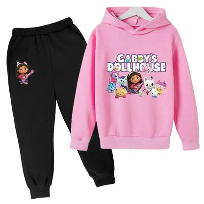 Hoodies Pants 2Pcs Sets Cute Children Costume Kids Tracksuits Kids Gabby Cats 2024 Hoodie Toddler Girls Gabby Dollhouse Clothes