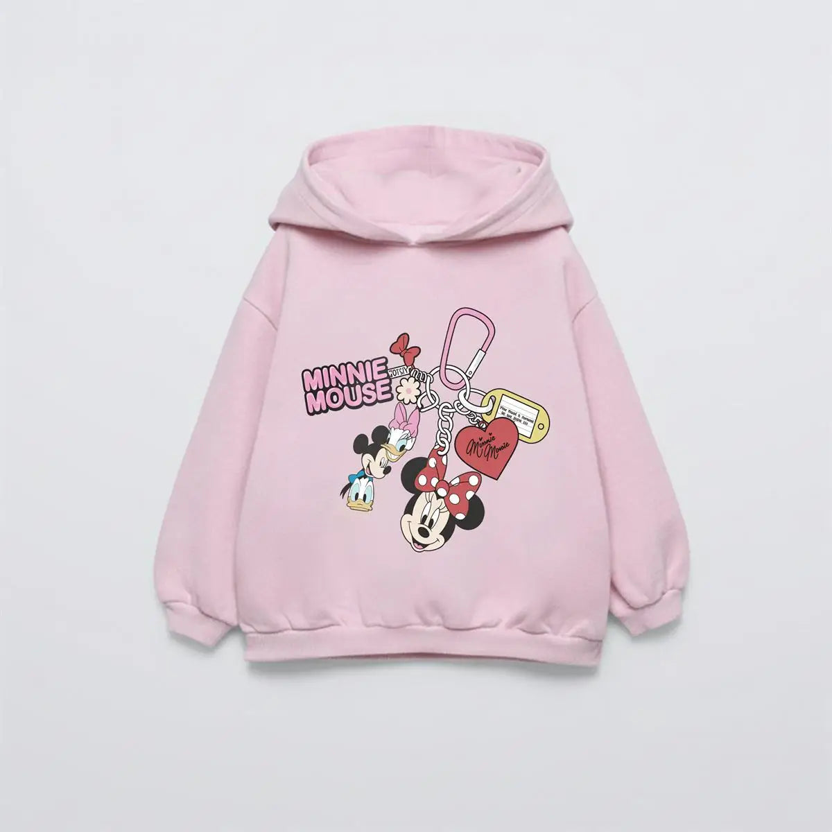 Pink Hoodies For Girls Spring Autumn Wear Long-sleeved Tops Cartoon Printed Sweatshirts Children New Design Lovely Hooded Tops WUNEED.store