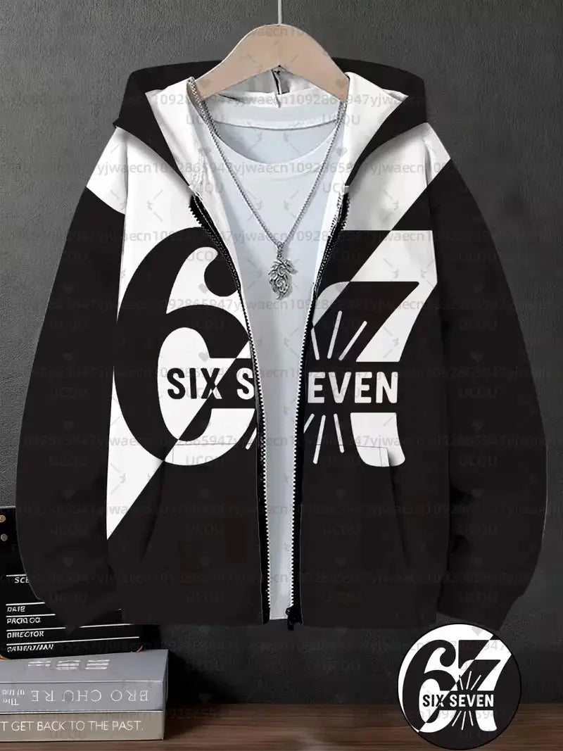 Hoodies For Kids 67 Six Seven Italian Brain Rot Math Joke Tops Y2k Game Saying Zipper Clothes Graphic Y2k Children's Hoodies