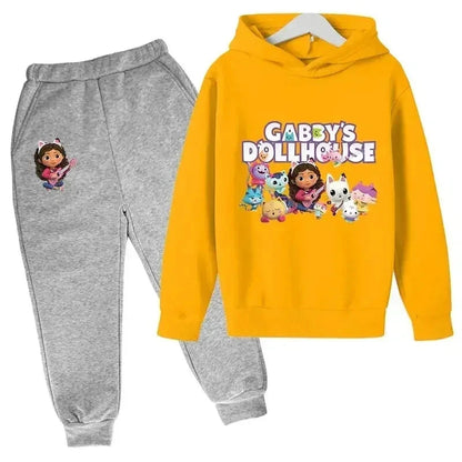 Hoodies Pants 2Pcs Sets Cute Children Costume Kids Tracksuits Kids Gabby Cats 2024 Hoodie Toddler Girls Gabby Dollhouse Clothes