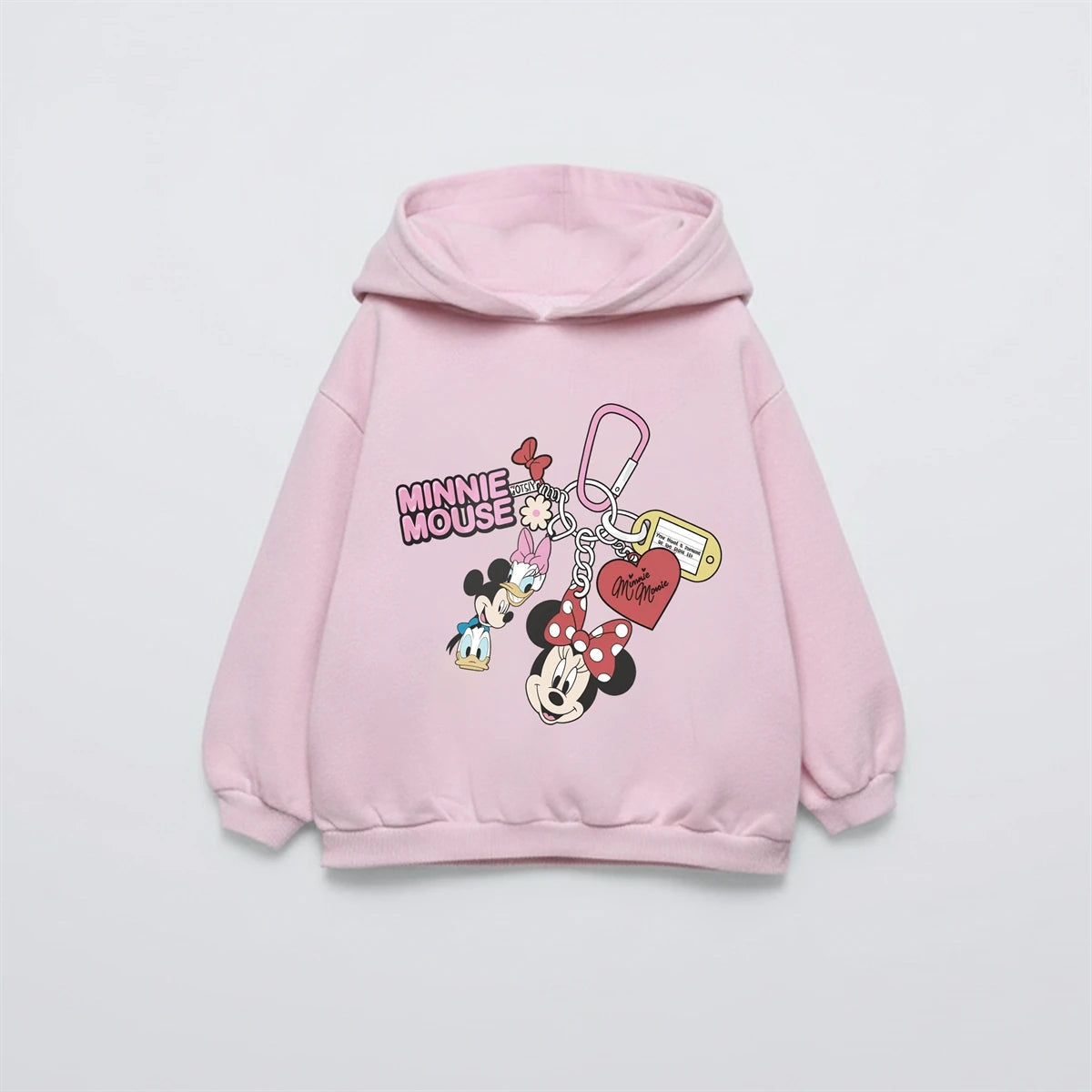 Pink Hoodies For Girls Spring Autumn Wear Long-sleeved Tops Cartoon Printed Sweatshirts Children New Design Lovely Hooded Tops WUNEED.store