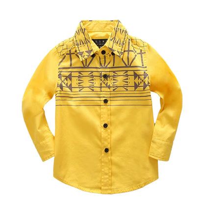 Girls shirts tops plant embroidery Pattern Clothing Kids Baby school uniform Boys Shirt Autumn Birthday Party Formal Attire Tee