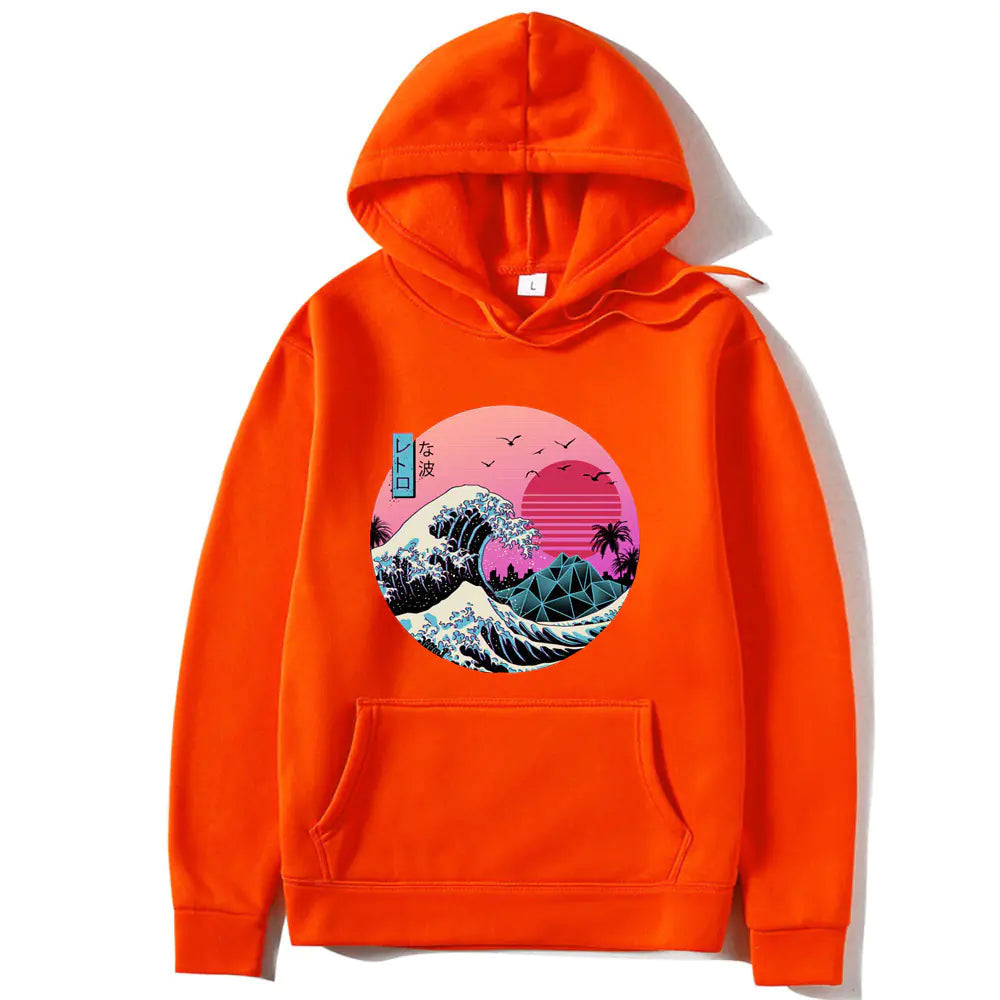 Japanese Anime Print Hoodies for Men and Women