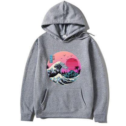 Japanese Anime Print Hoodies for Men and Women