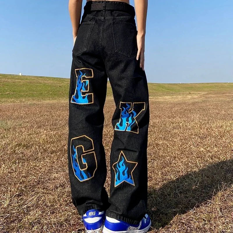 Retro American Hip-Hop Wide Leg Jeans for Men WUNEED.store