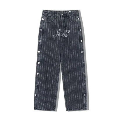 Men's Hip Hop Loose Straight Leg Wide Leg Jeans WUNEED.store